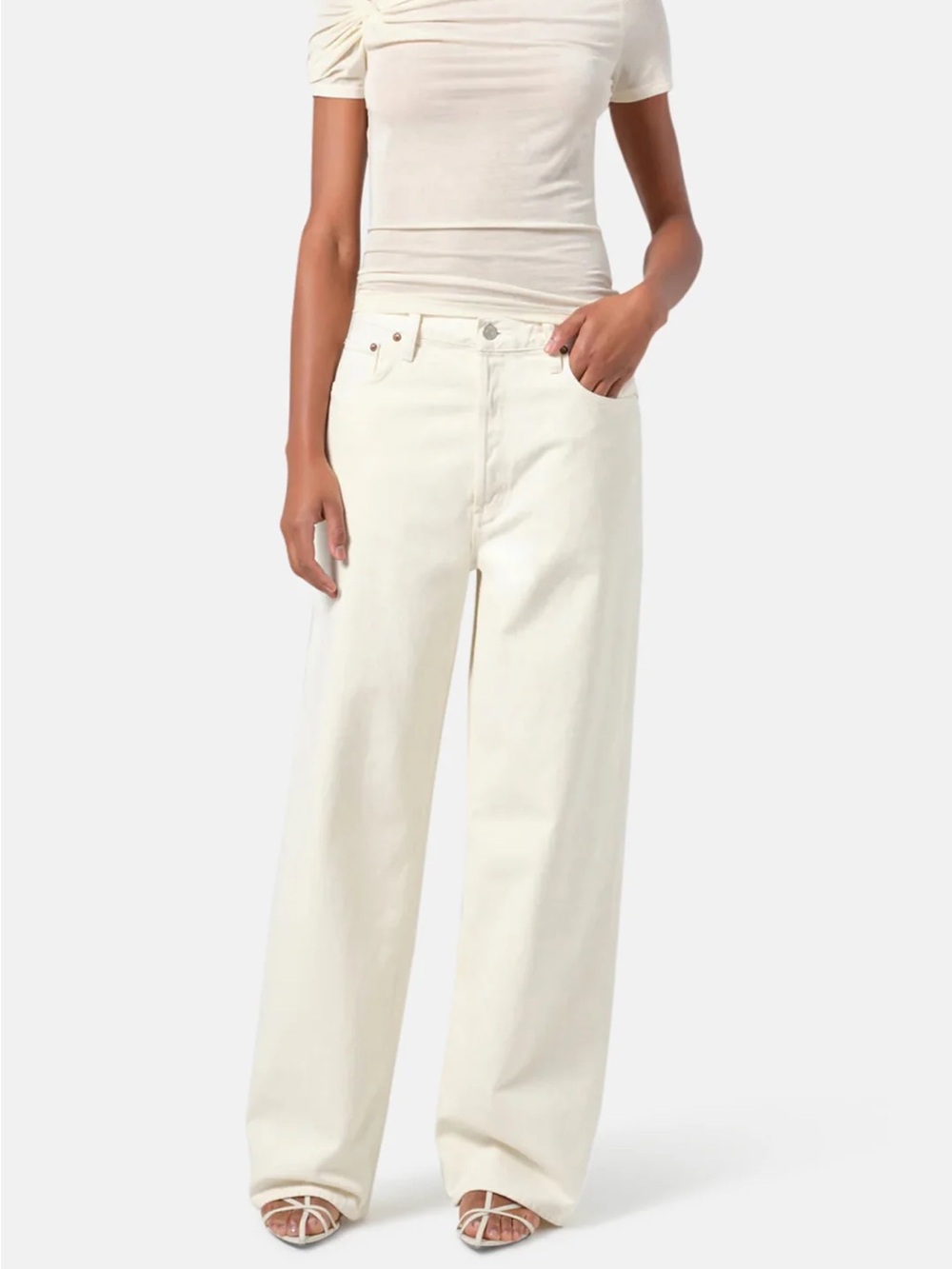 AGOLDE LOW SLUNG BAGGY IN SOLAR size 25